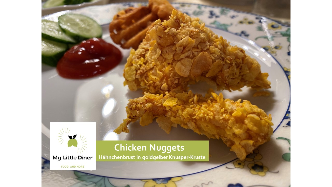 Chicken Nuggets – Hähnchenbrust in goldgelber Knusper-Kruste aus dem Ofen
