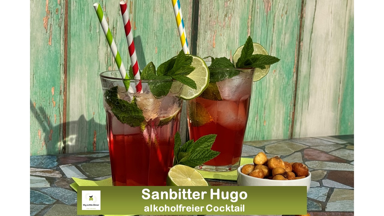 Sanbitter Hugo – alkoholfreier Cocktail – spritzig frisch perfekt für den Sommer