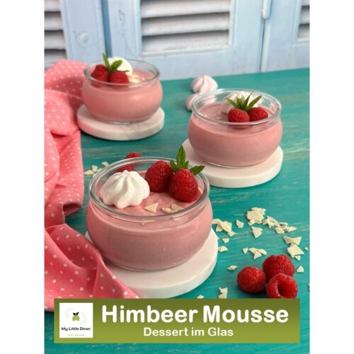 Bild zeigt Rezept Himbeer Mousse Dessert im Glas - Rezept Bild