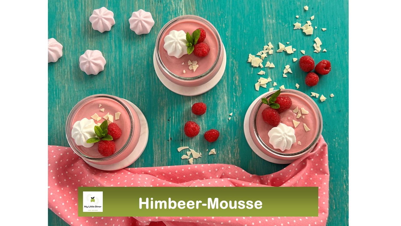 Himbeer Mousse – Dessert im Glas – lässt sich gut vorbereiten – ideal für Party und Buffet