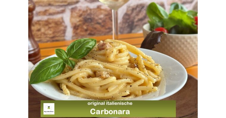 Carbonara – original italienischer Pasta Klassiker – schnell und einfach zubereitet